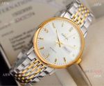 Fake Omega day date Automatic Watch 2-Tone Silver Dial